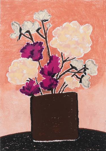Original Expressionism Floral Painting by Monika Ardila
