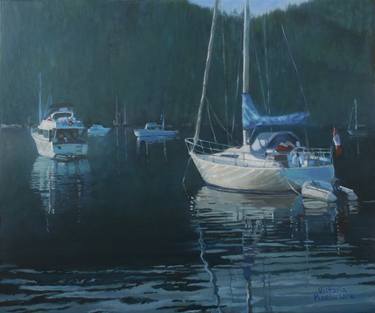 Original Sailboat Painting by Victoria Macfarlane