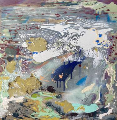 Original Abstract Expressionism Abstract Mixed Media by Cornelia Jensen