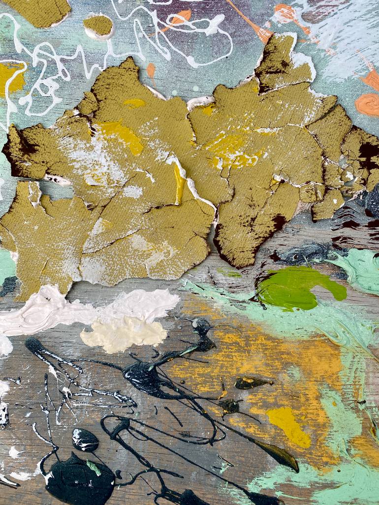 Original Abstract Expressionism Abstract Mixed Media by Cornelia Jensen
