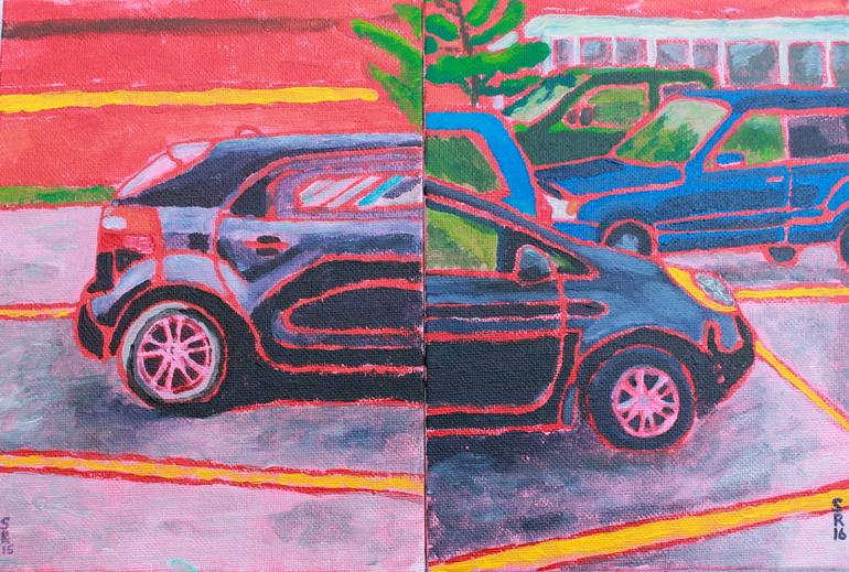 Original Expressionism Transportation Painting by Stephanie Roberts