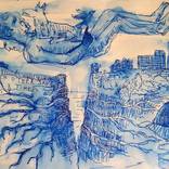 Little Blue #3 (Hovering in the sky). by Charles Hackbarth