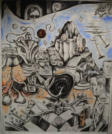 Original Surrealism Fantasy Drawings by Charles Hackbarth