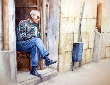 Original Figurative People Paintings by Zaher El-Bizri