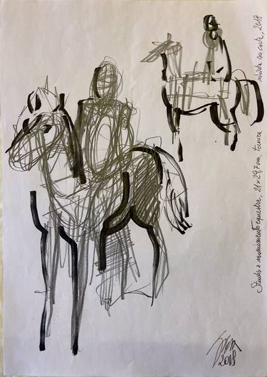 Original Abstract Expressionism Still Life Drawings by Giovanni Gabassi