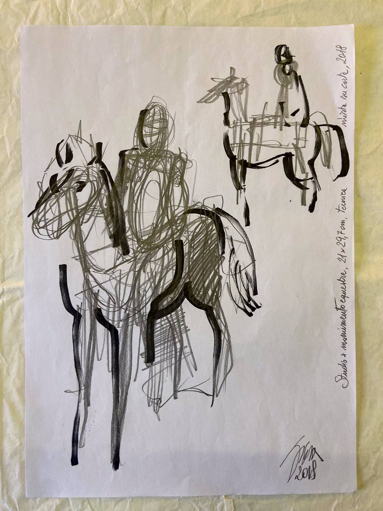 Original Abstract Expressionism Still Life Drawing by Giovanni Gabassi