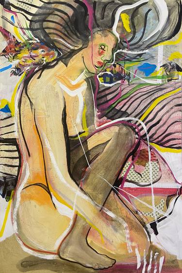 Original Abstract Expressionism Nude Paintings by Giovanni Gabassi