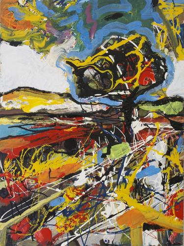 Print of Expressionism Landscape Paintings by Giovanni Gabassi