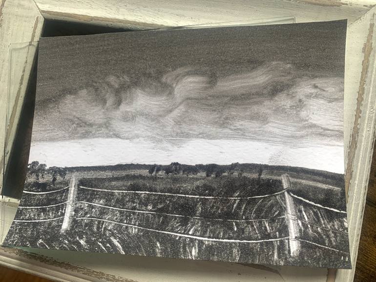 Original Black & White Landscape Printmaking by luo yung