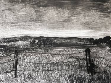 Original Black & White Landscape Printmaking by luo yung