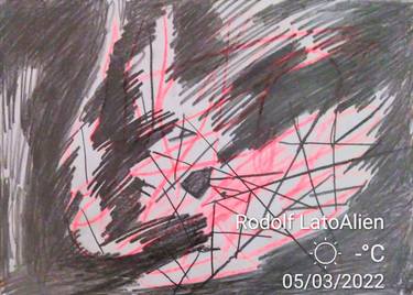 Original Abstract Drawing by Rodolf LatoAlien