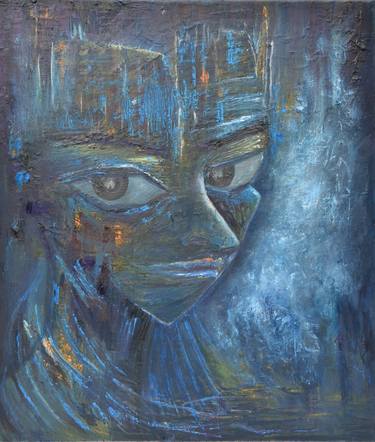 Original Abstract Portrait Paintings by Sadaf Faraz