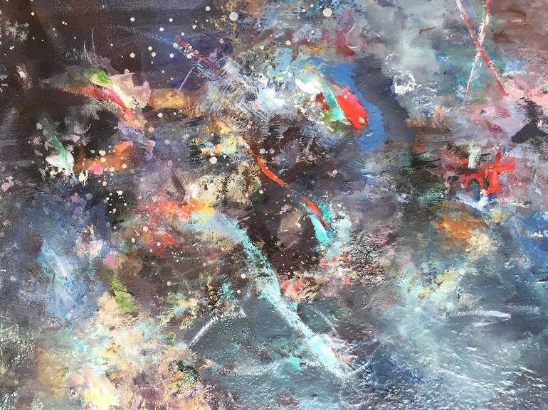 Original Abstract Expressionism Fantasy Painting by ADRIENNE SILVA 
