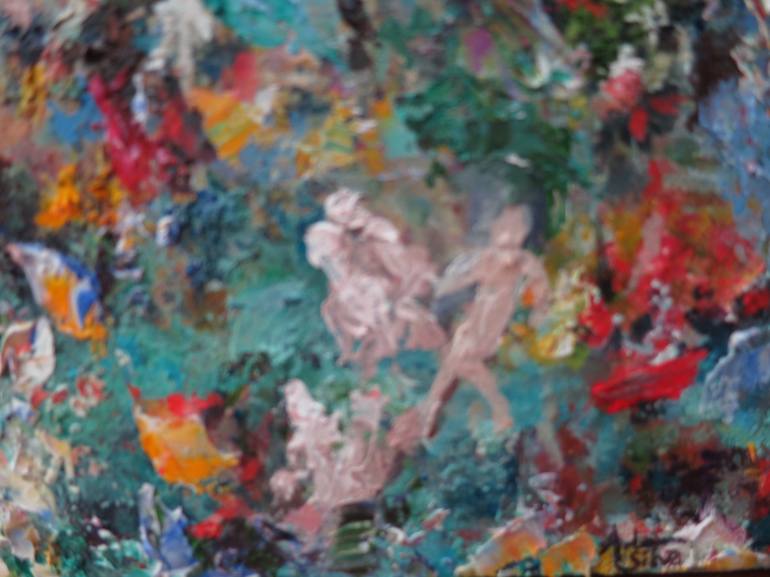 Original Abstract Expressionism Abstract Painting by ADRIENNE SILVA 