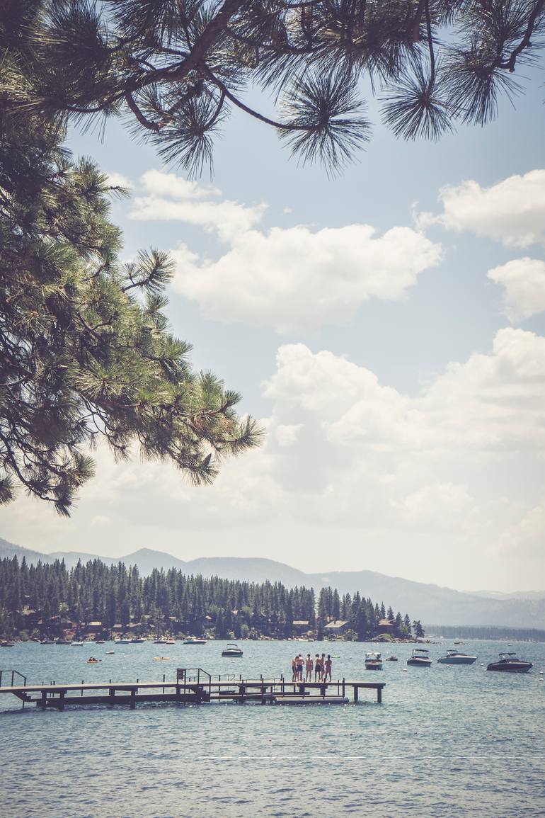 Original Landscape Photography by El Porto Collections | Documentary Art on Paper | Summer on the Dock, Lake Tahoe