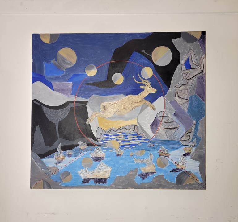 Original Figurative Animal Painting by Nana Tchitchoua