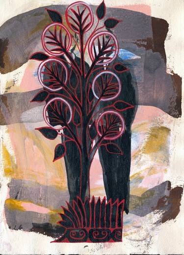 Print of Abstract Expressionism Floral Drawings by Nana Tchitchoua