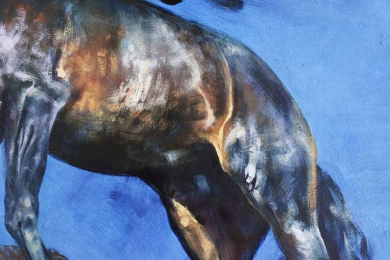 Original Conceptual Horse Painting by Gabriel Bodnariu