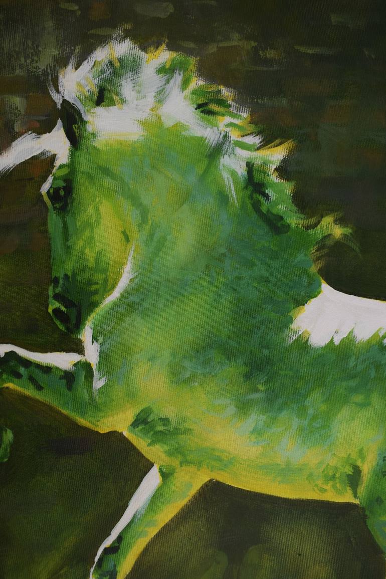 Original Surrealism Horse Painting by Gabriel Bodnariu