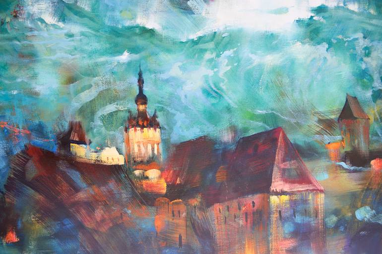 Original Surrealism Animal Painting by Gabriel Bodnariu