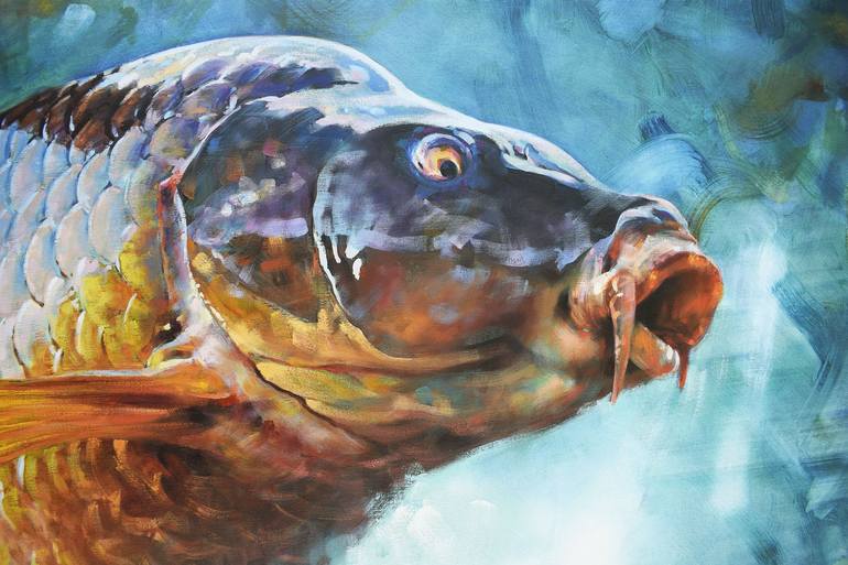 Original Fish Painting by Gabriel Bodnariu
