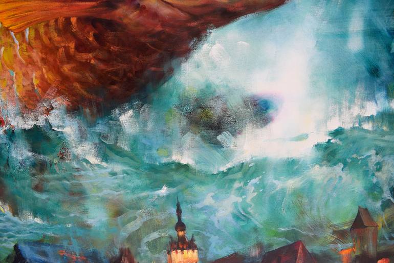 Original Surrealism Animal Painting by Gabriel Bodnariu