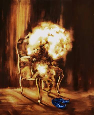 Original Surrealism Fantasy Painting by Gabriel Bodnariu
