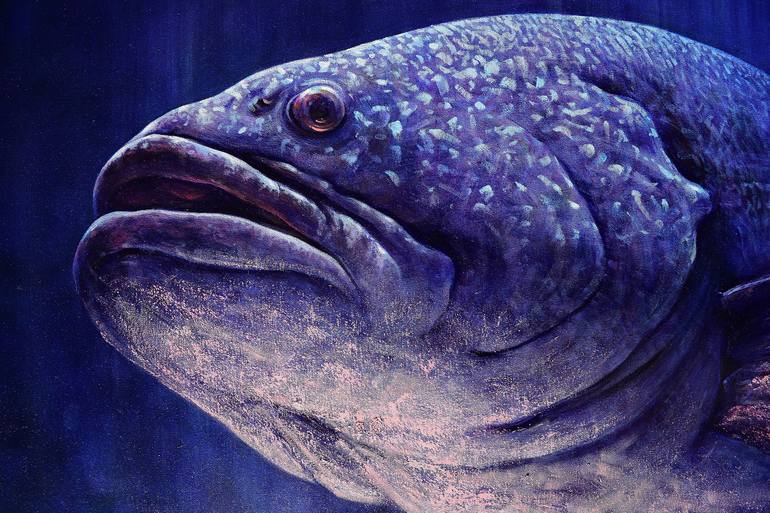 Original Conceptual Fish Painting by Gabriel Bodnariu