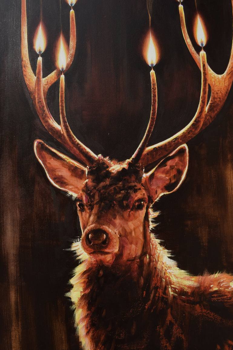 Original Conceptual Animal Painting by Gabriel Bodnariu