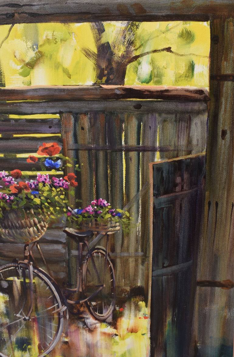 Original Bicycle Painting by Gabriel Bodnariu