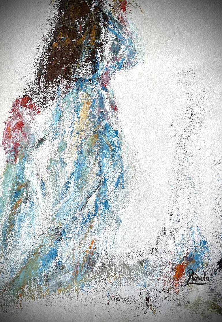 Original Abstract Expressionism Abstract Painting by Roula Chreim