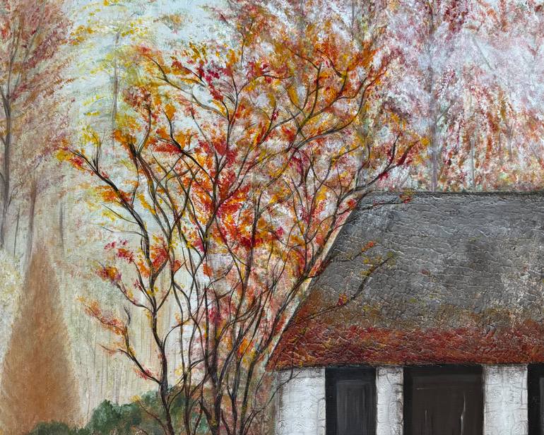 Original Abstract Expressionism Fantasy Painting by Roula Chreim