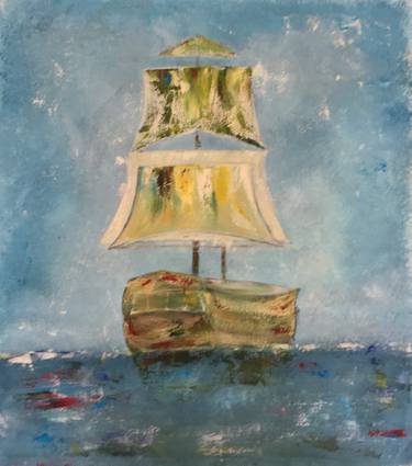 Print of Abstract Boat Paintings by Roula chreim