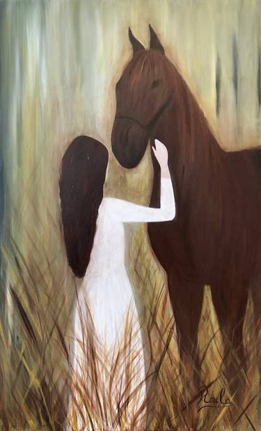 Print of Horse Paintings by Roula chreim