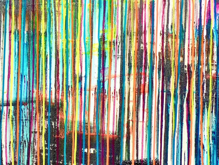 Original Abstract Expressionism Abstract Painting by Carla Sa Fernandes