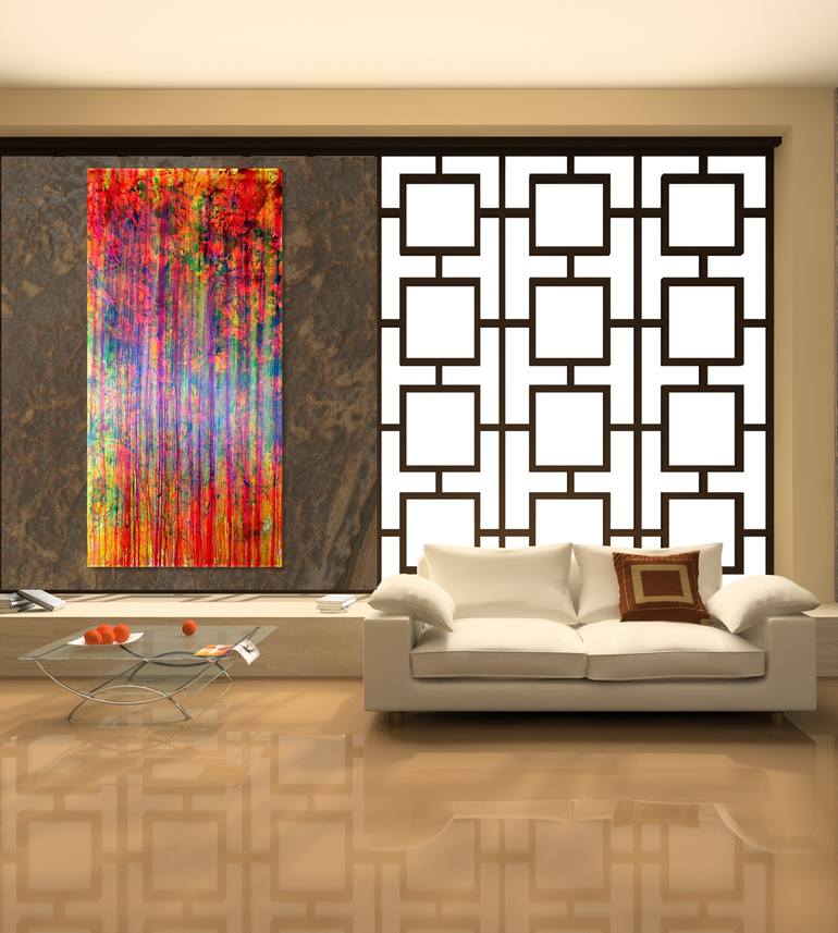 Original Abstract Seasons Painting by Carla Sa Fernandes