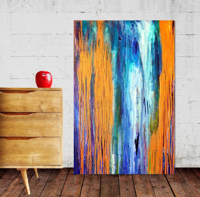 Original Abstract Expressionism Abstract Painting by Carla Sa Fernandes