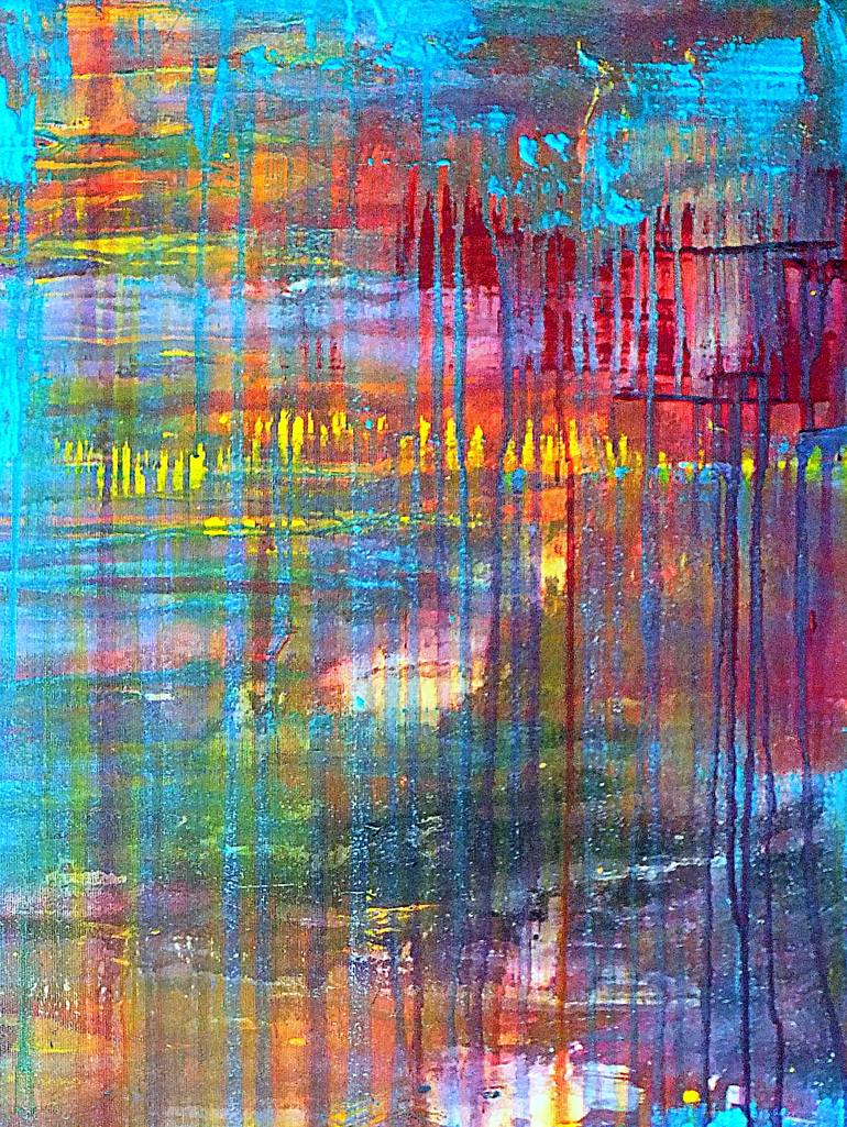 Original Fine Art Abstract Painting by Carla Sa Fernandes