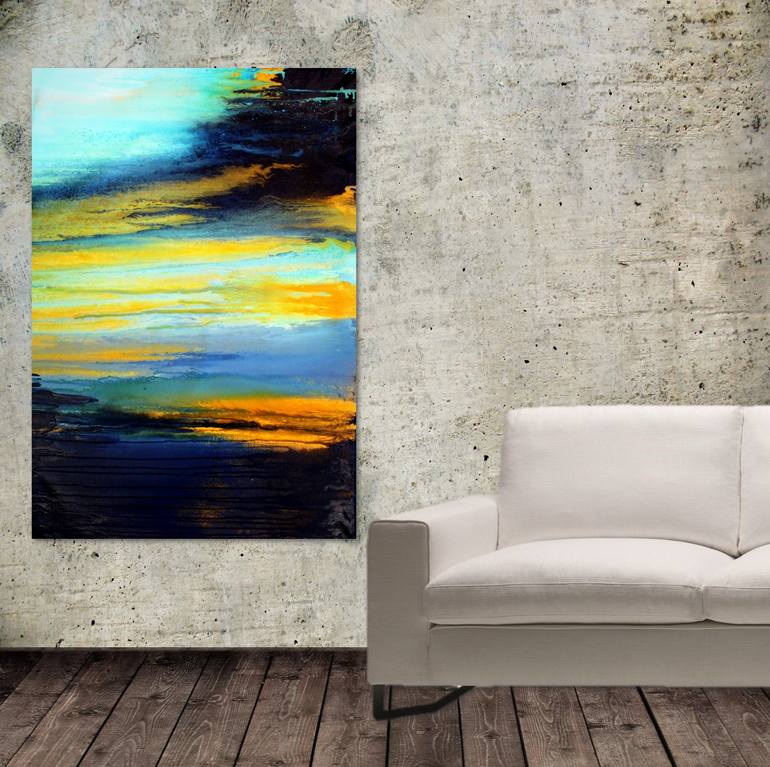 Original Abstract Seascape Painting by Carla Sa Fernandes