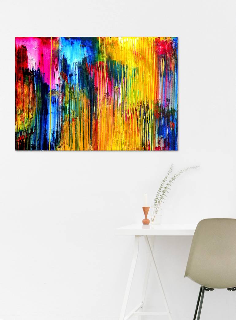 Original Fine Art Abstract Painting by Carla Sa Fernandes