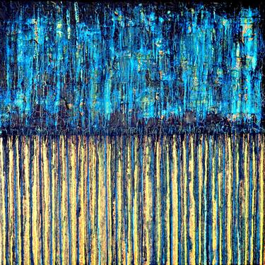 Saatchi Art Artist Carla Sa Fernandes; Painting, “Blue Gold No. 3 (On Cork)” #art