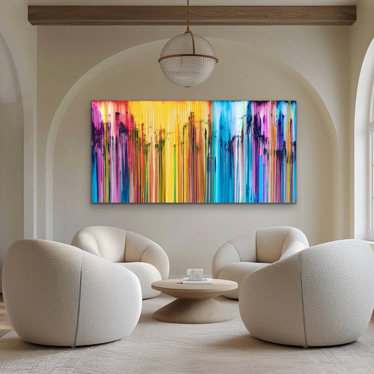 Original Abstract Expressionism Abstract Painting by Carla Sa Fernandes