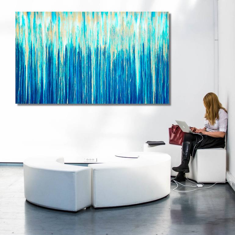 Original Abstract Seascape Painting by Carla Sa Fernandes