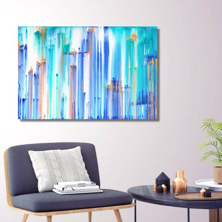 Original Abstract Seascape Painting by Carla Sa Fernandes