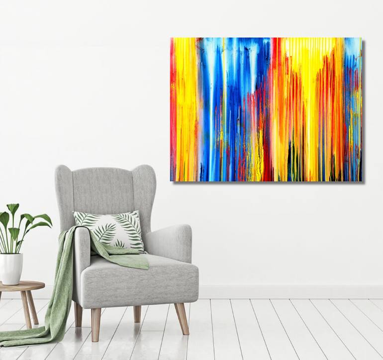 Original Abstract Expressionism Abstract Painting by Carla Sa Fernandes