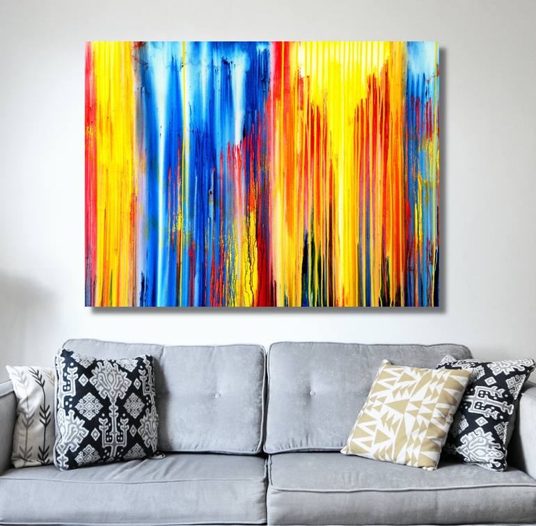 Original Abstract Expressionism Abstract Painting by Carla Sa Fernandes