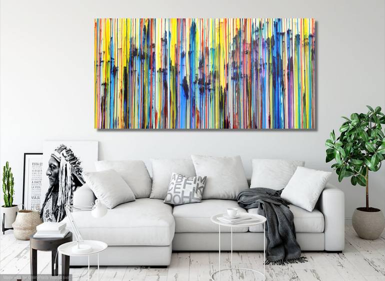 Original Abstract Expressionism Abstract Painting by Carla Sa Fernandes