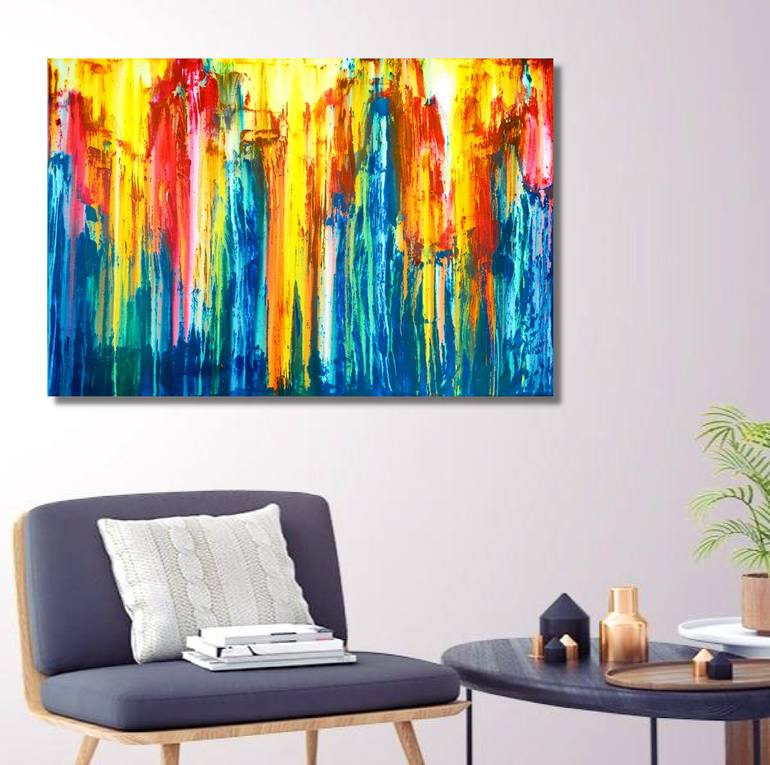 Original Abstract Expressionism Abstract Painting by Carla Sa Fernandes
