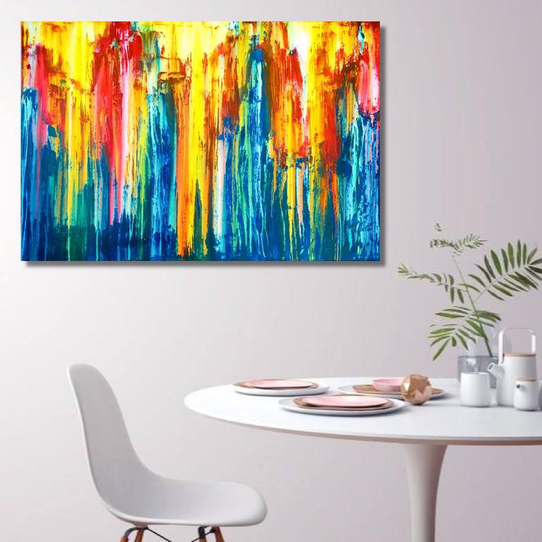 Original Abstract Expressionism Abstract Painting by Carla Sa Fernandes