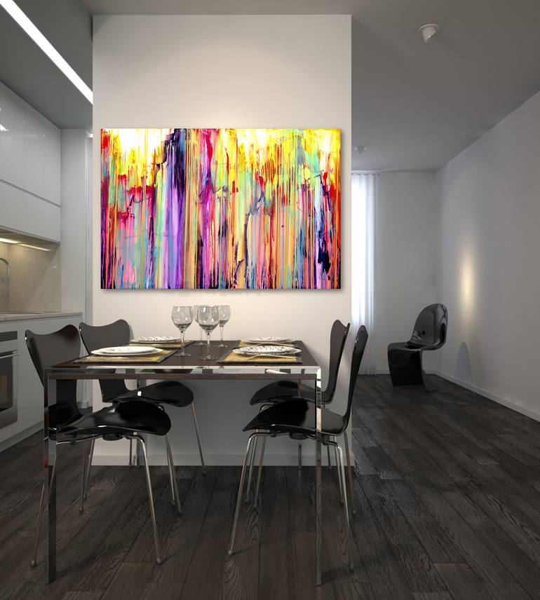 Original Abstract Expressionism Abstract Painting by Carla Sa Fernandes